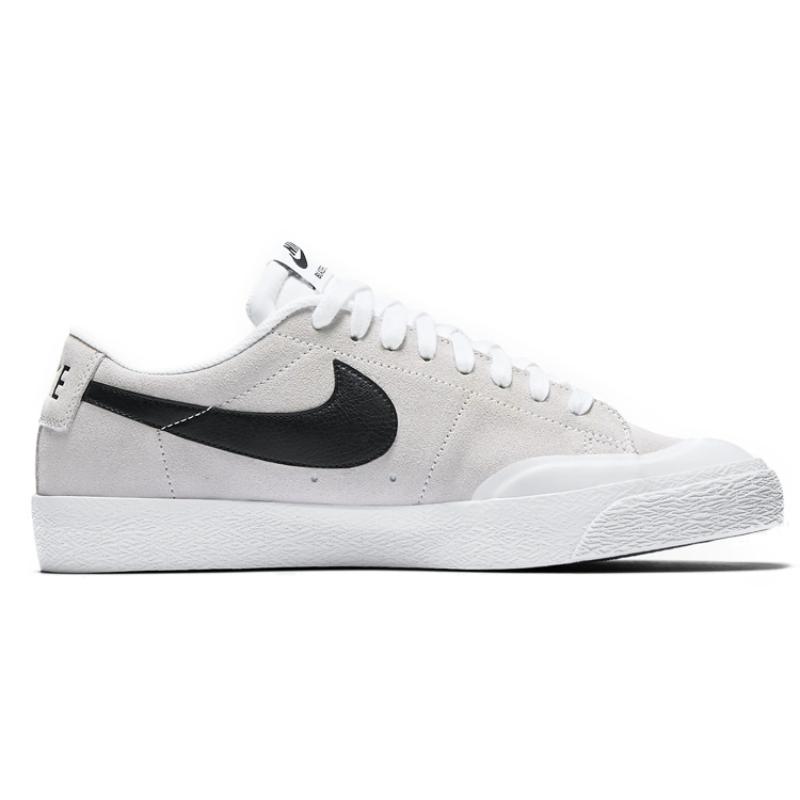 Nike Sb Blazer Low Summit White Black Skateboard Shoes 864348-101