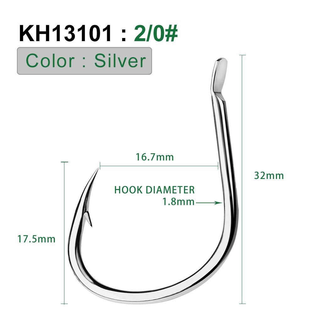 Большой рыболовный крючок для морской рыбалки, одинарный крючок для якорной рыбы, утолщенный изогнутый рот для закрепления волос, одинарный крючок Maruki для ловли на свободный крючок