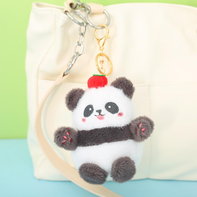 Delightful Stuffed Panda Keychain Plush Bag Charm With Soft Pp Cotton Filling