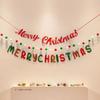 Seasonal Decor Felt Christmas Banner Decorated DIY Handmade Christmas Pendant Furry Balls Xmas Pendant Home Room