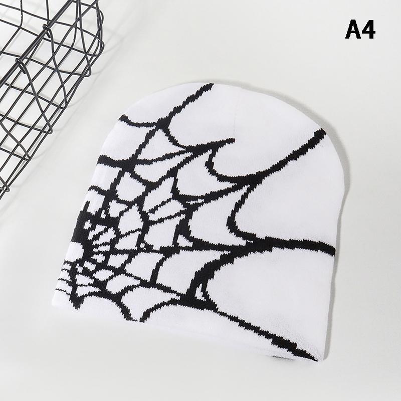 2023 New Knitted Beanies Hat Cartoon Spider Embroidered Winter Hats Knitted Bonnet Cap Soft Woolen Beanies For Women Cap