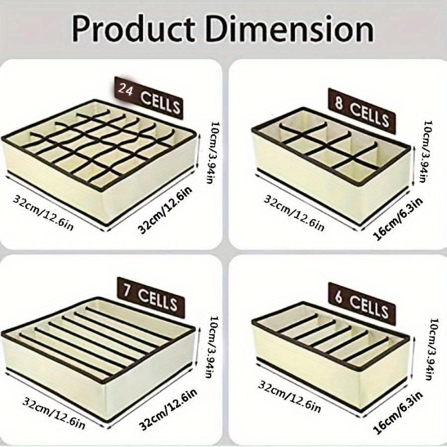 4pcs/ Set Underwear Bra Storage Box Drawer Wardrobe Underwear Storage Box Scarf Socks Bra Storage Box