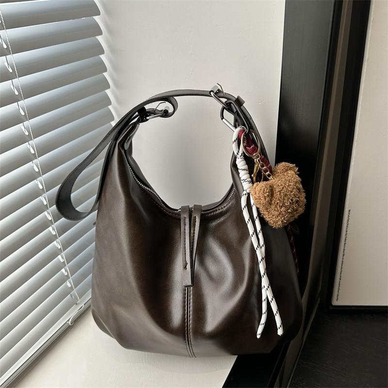 Fashionable Pu Large Capacity Vintage Melard Crossbody Tote Bag For Daily Use