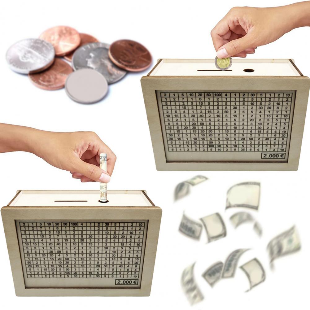 500/3000/10000 евро деревянная копилка со счетчиком копилка для монет контейнер для денег для детей и взрослых винтажная копилка