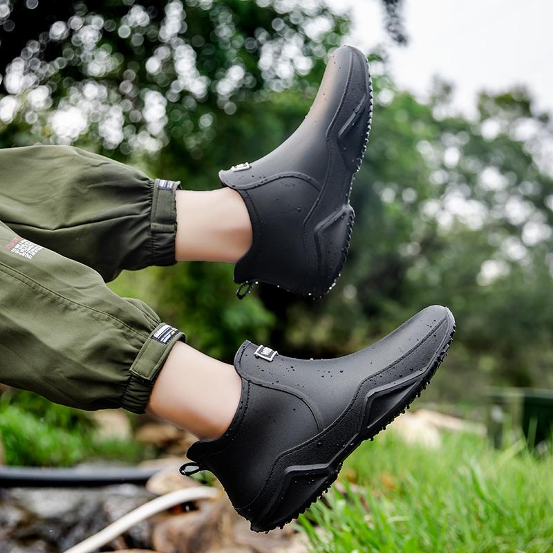 Новые модные резиновые женские резиновые сапоги, трендовые резиновые сапоги, обувь для улицы на платформе, теплые водонепроницаемые рабочие туфли для рыбалки 36-44