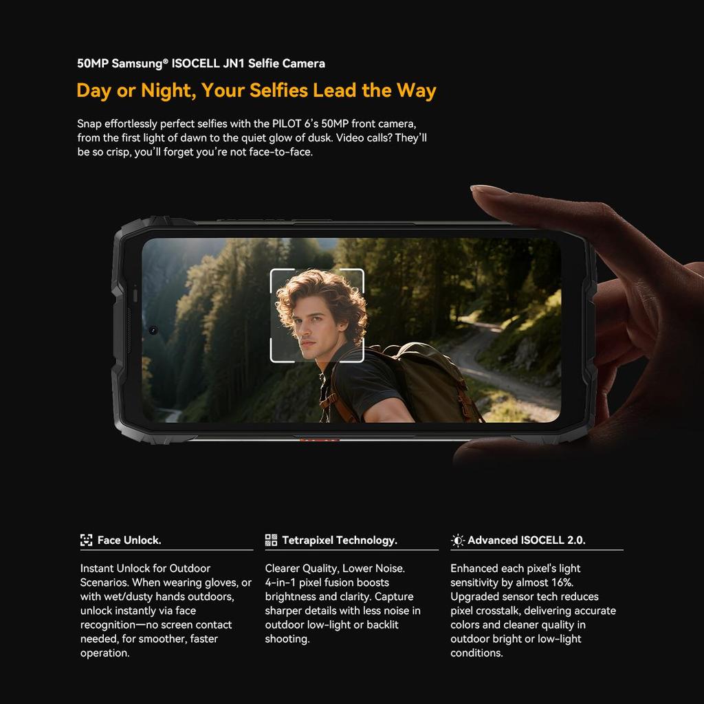 OSCAL PILOT 6 Rugged Mobile Phone with Thermal Imaging 48GB+256GB Android 16 10000mAh Smartphone