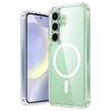Прочный Магнитный Чехол Magsafe Для Samsung Galaxy S25 Ultra S24 S23 S22 S21 FE Plus Гибридный Беспроводная Зарядка Жесткая Крышка Прозрачный Мягкий