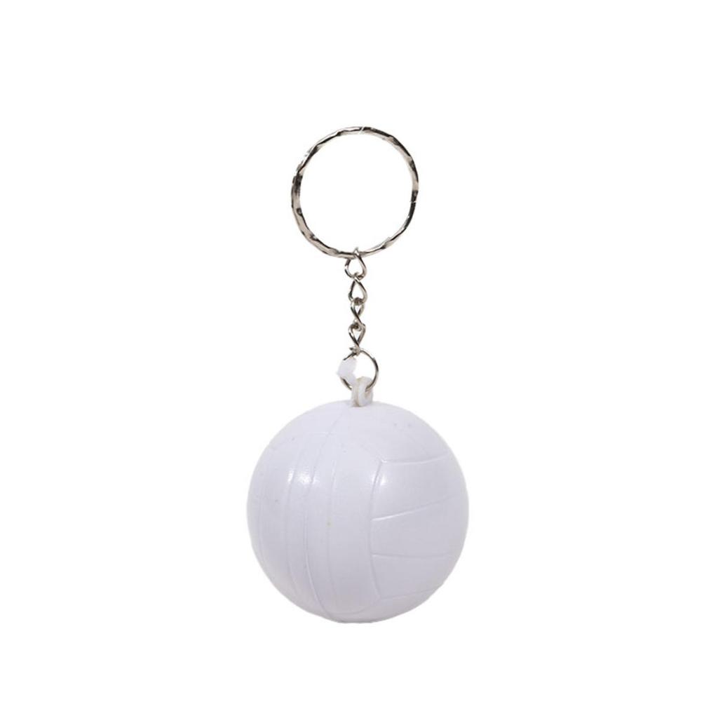 Creative Cartoon Sports PU Ball Keychain Simulated Mini Ball Keyring Pendant Boyfriend Gift Souvenir Novelty Toy Ornament Rugby Baseball Basketball