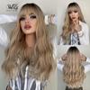 Жен. 58см Искусственные волосы Каштановые Светлые волосы Длинные волосы Длинные вьющиеся волосы Розовые волосы Сетка Головные уборы Полный головной убор Натуральный Реализм Парик