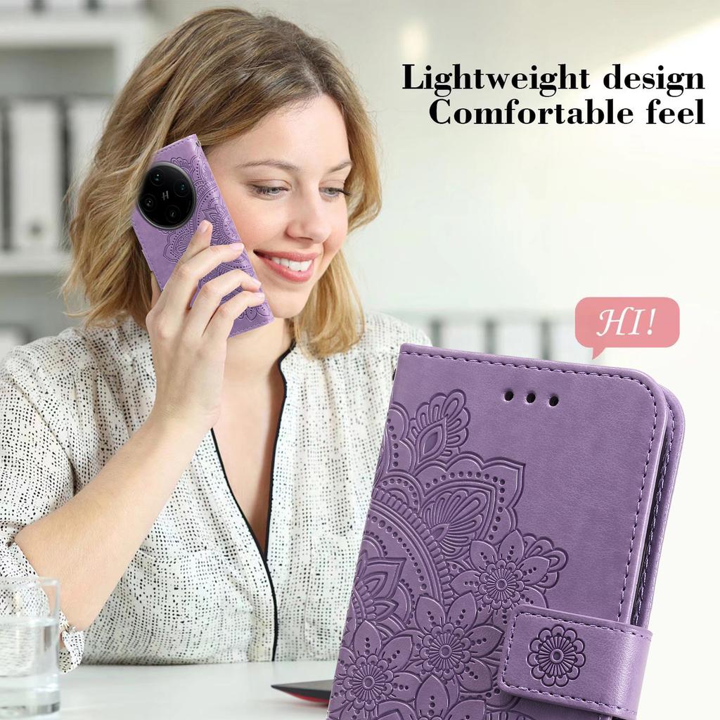 Чехол для Oppo Find X8 Pro 5G с цветочным узором, из искусственной кожи, кошелек-подставка, чехол для телефона