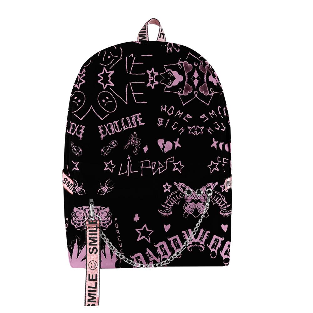 Популярные Новинки Молодежные Школьные Сумки Унисекс Любовь Lil Peep Дорожные Сумки 3D Печать Оксфорд Водонепроницаемые Рюкзаки на Плечо для Ноутбука