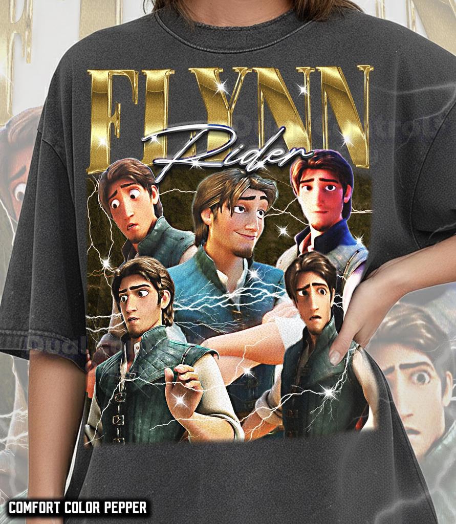 Flynn Rider Shirt, 90s Vintage Retro Bootleg Smoldering Thief T-Shirt, Kingdom Rogue Graphic Tee, Lost Princess Hero Fan Shirt, #saf