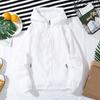 Men Summer Sun Coat Hooded Long Sleeve Zipper Placket Anti UV Jacket with Pockets Solid Color Outdoor Ice Silk Outwea