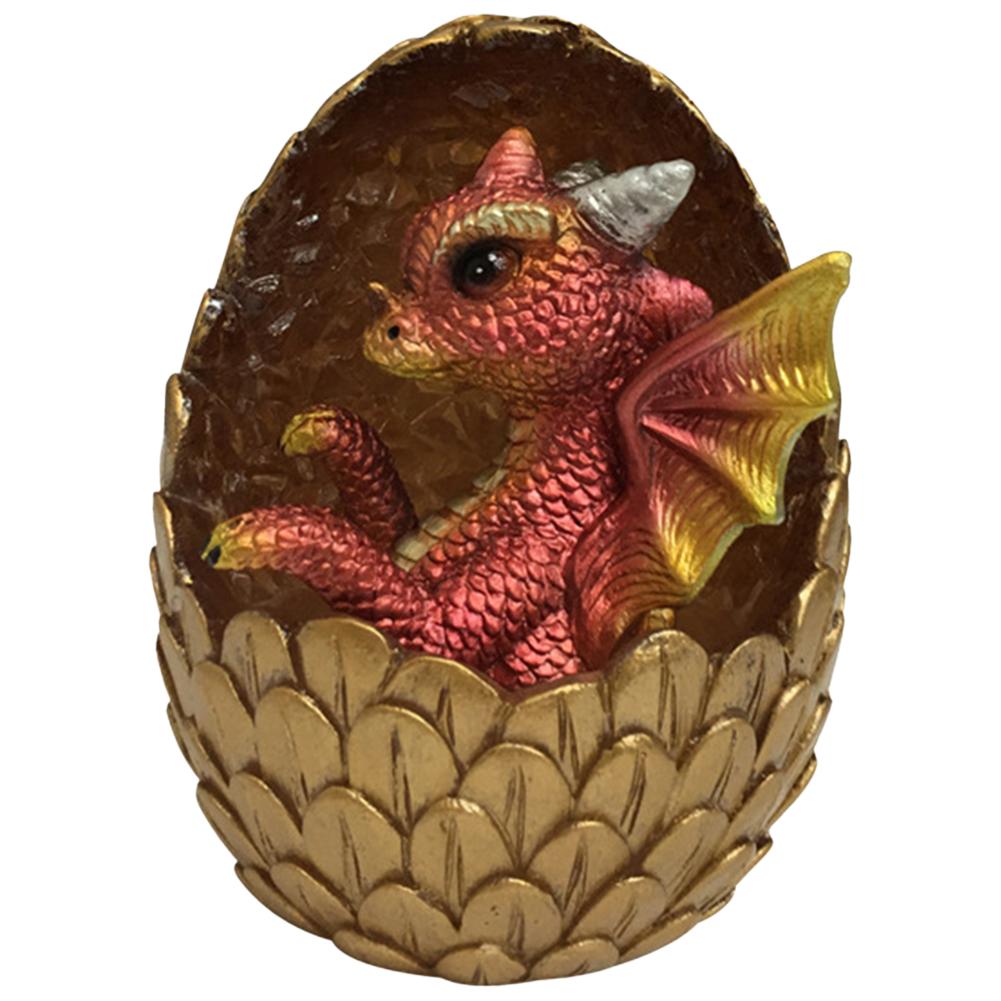 Lava Dragon Egg Sculpture LED Changing Light Room Desk Crafts Decor Dinosaur Imitation Crystal Toy Souvenir Kids Collection Gift