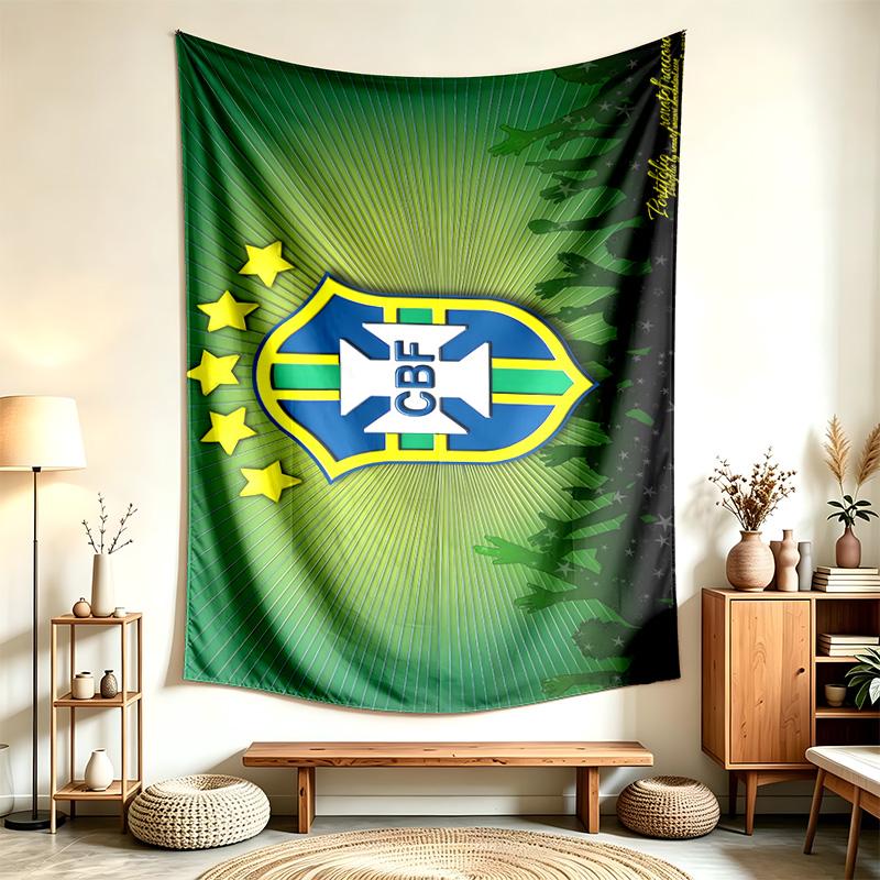 Confederacao Brasileira de Futebol (5) Tapestry Suitable For Decorating Homes Dorms And Bedrooms Soft To The Touch And A Perfect Gift For Friends And