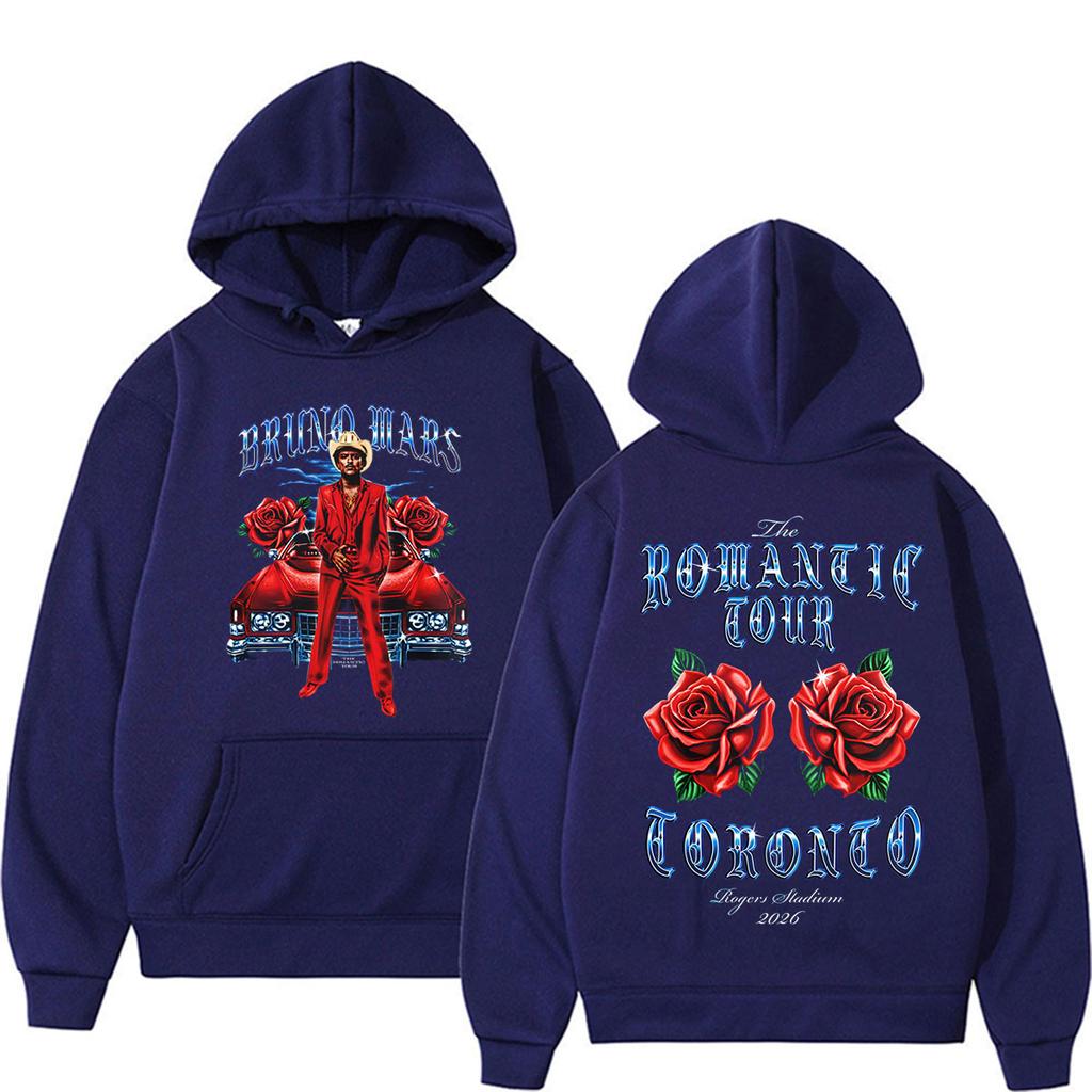 Bruno Mars The Romantic Tour 2026 Toronto Canada Hoodies Clothing Harajuku Gothic Long Sleeve Sweatshirt Hoodie Streetwear