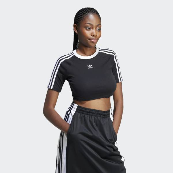 adidas OriginalS Женский S 3S Укороченный топ-футболка облегающего кроя
