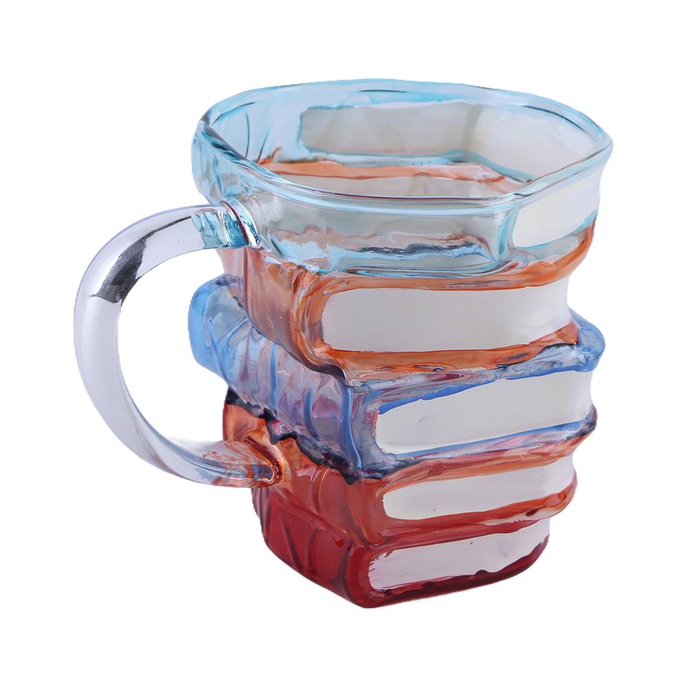 3D Painted Book Mug Wear Resist Books Drinking Container Multi-Purpose Unique Handmade Drink Cup for Beer Wine Juice Tea Coffee