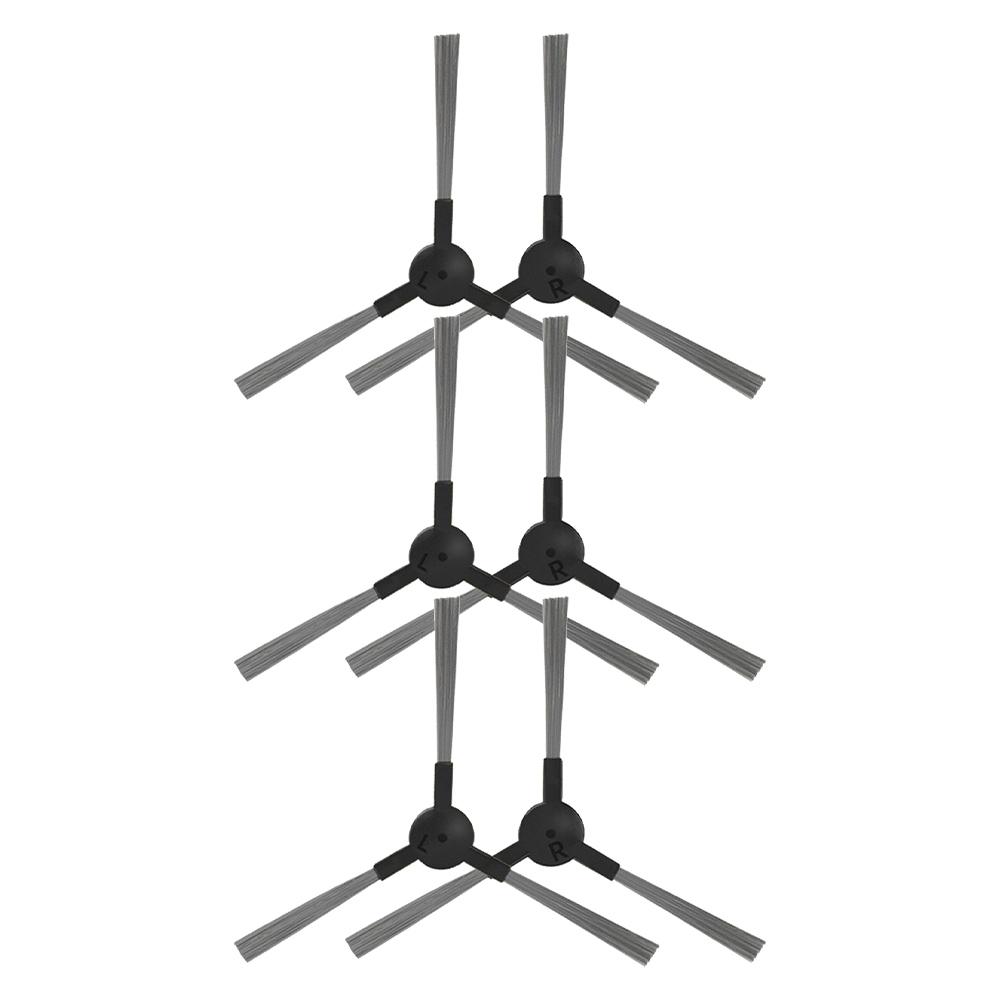6 шт. Сменные боковые щетки Пластиковые Нейлоновые Для Cecotec Для Conga Animal X 18611 Робот-пылесос Угловая чистка Аксессуар