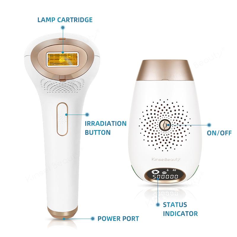 Лазерный эпилятор для удаления волос IPL Аппарат для удаления волос IPL Депиляция 500000 вспышек Устройство для удаления волос в домашних условиях