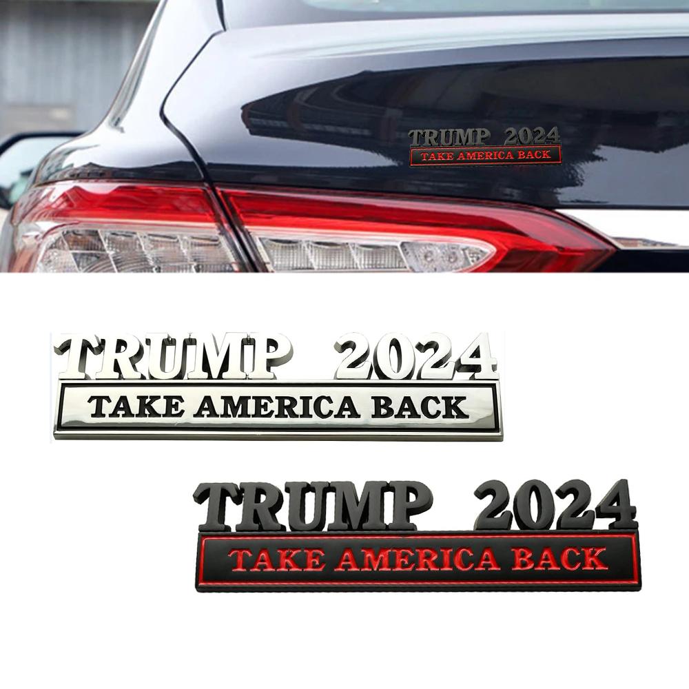1Pc Car Stickers Trump 2025 Take America Back Car Body Emblem Badge Decor Decal Universal Auto Exterior Styling Accessories