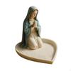 Praying Statue Jewelry Tray Rosary Holder Christmas Figurine Sculpture for Rings