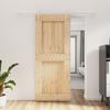 VidaXL Sliding Door and Hardware Kit 85x210 Cm Solid Pine, Interior Door, Interior Barn Door 3203034