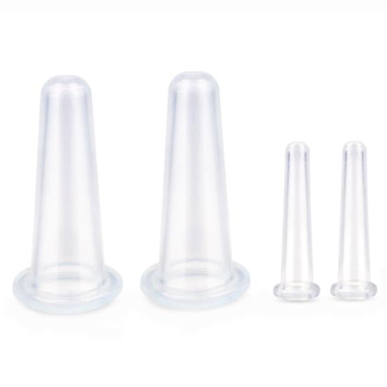 4шт антицеллюлитный натуральный силиконовый гель для массажа лица чашка для тела и лица терапия