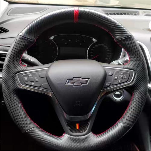 AABHO1 For Chevrolet CRUZE sail 3 MALIBU XL Cavalier Equinox DIY Custom leather carbon fiber car steering wheel cover auto parts