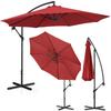 Круглый садовый зонт с консолью, с наклоном, диаметр 300 см, бордовый