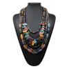 Irregular Colored Wooden Bead Necklace Hot Selling Personalized Fashion Accessory Bohemian Multilayer Wood Bead Choker Necklaces