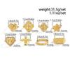 Salircon 8Pcs/Set Creative Gold Color Star Cross Open Ring Exquisite Stackable Heart Inlaid Rhinestone Finger Ring Jewelry 2026