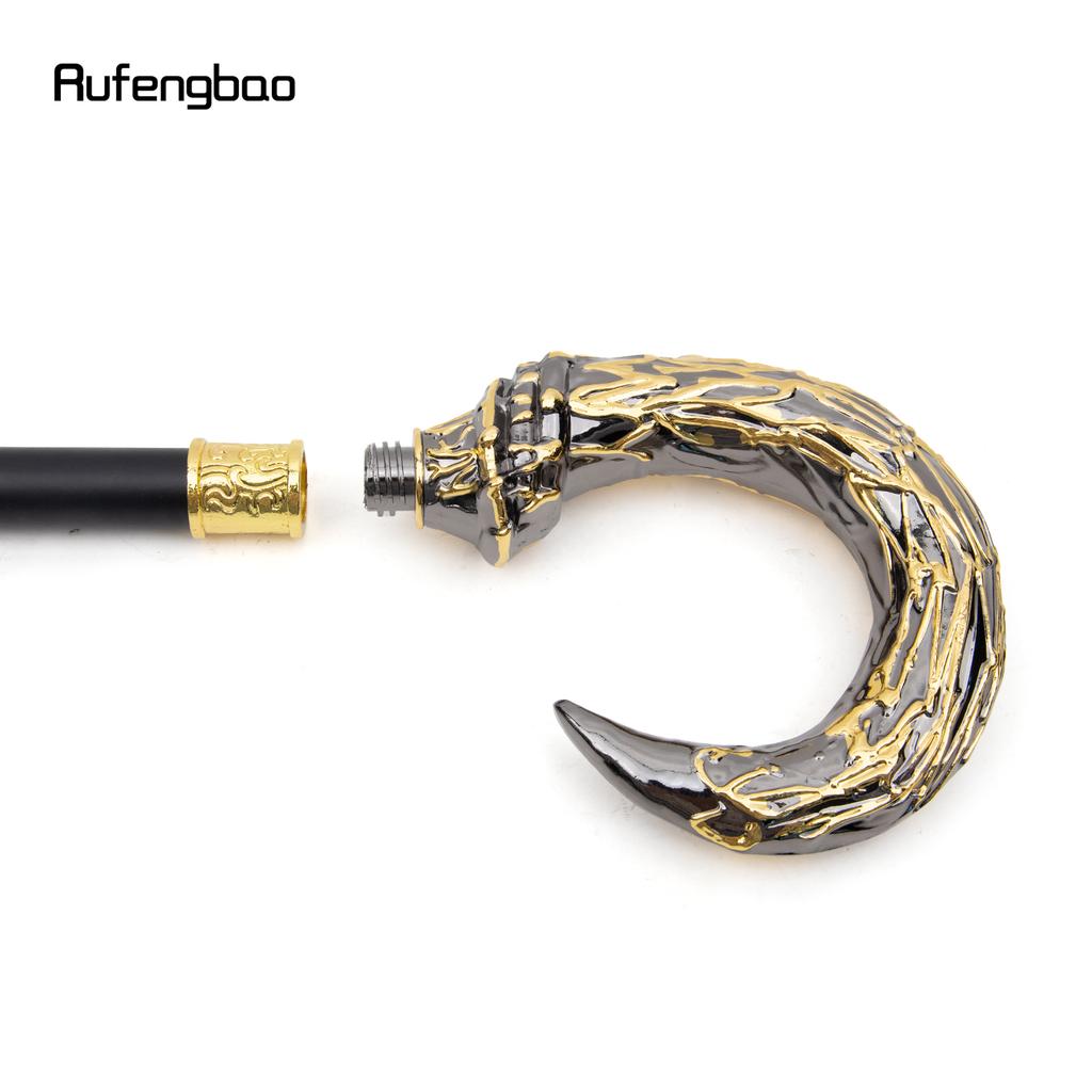 Золотисто-черная трость в стиле стимпанк U, модная трость для ходьбы, роскошный джентльменский посох с набалдашником, трость для ходьбы 92 см