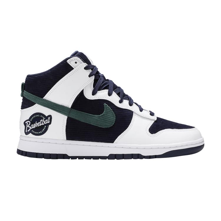 Men's Sneakers Nike Dunk High Sports Specialties White Navy White/Midnight Navy-Green-Volt