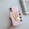 Чехол для Xiaomi Redmi Note 11 Pro Роскошный Чехол с Именем Буквой Алфавита для Телефона для Xiaomi Redmi Note 11 11S Note11 Pro 5G Чехол