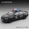 1:32 DongFeng MengShi Honda Accord Police Car Model Toy Metal Diecast Pull Back Doors Opend Vehicles Models Boys Holiday Gifts ED4