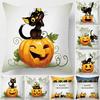 18 дюймов Хэллоуин мультфильм кот квадратная наволочка украшение дома автомобиль диван спальня наволочка