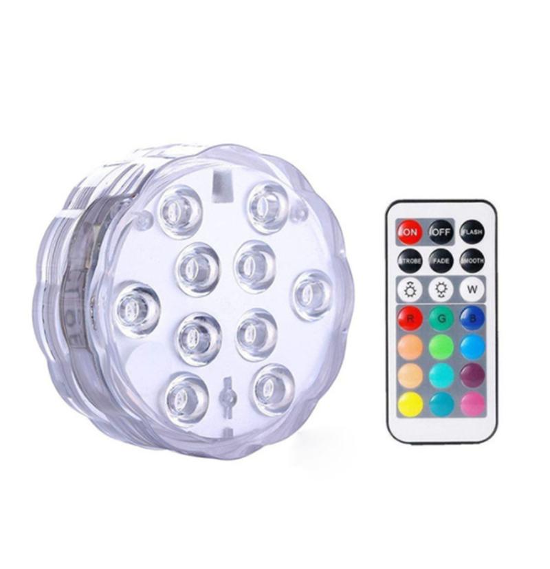 IP68 водонепроницаемый многоцветный погружной светодиодный подводный ночной светильник для чая ваза чаша вечеринка свадьба рождественское украшение