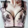 Large Size Exquisite Embroidered Bra Plus Size Women Gorge Push Up Thin Full Cup Bust Underwear Light Color D E Cup Lace