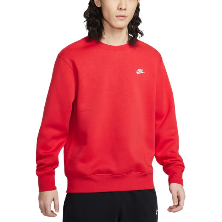 Nike Sweatshirts Men's Red Crew Neck Moderate FN3887-657
