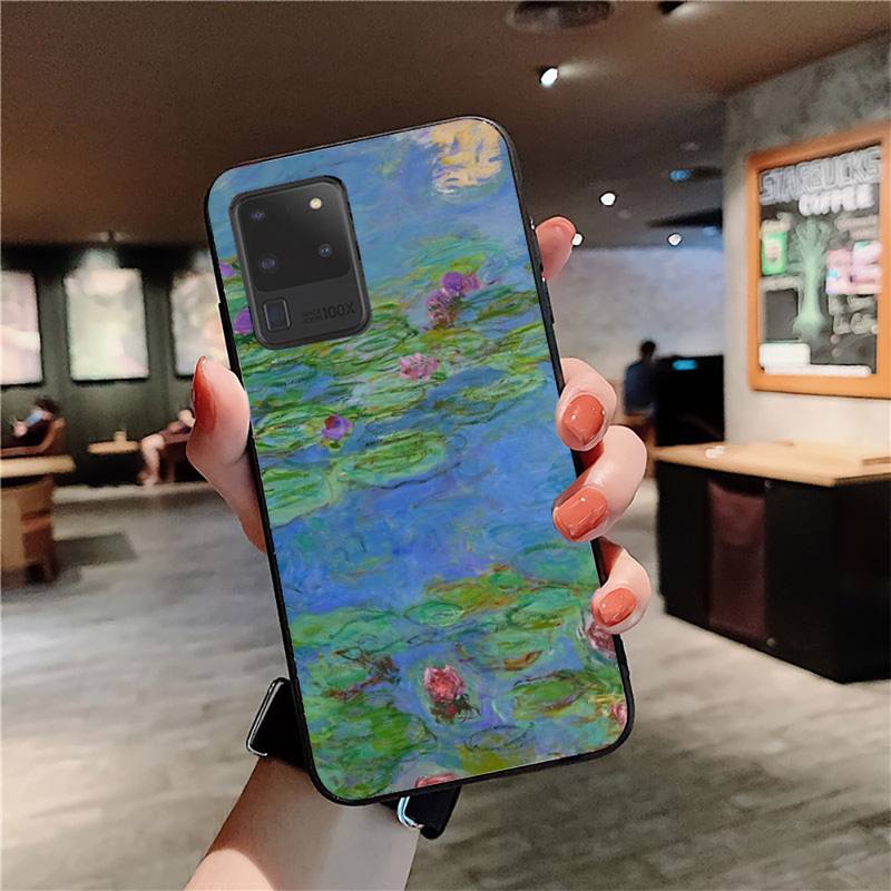 Чехол для телефона Monet Garden Lotus Bridge для Samsung S20 lite S21 S10 S9 plus для Redmi Note8 9pro для Huawei Y6