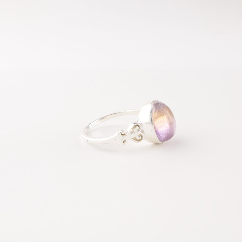 Натуральный Аметрин Драгоценный Камень 925 Стерлинговое Серебро Ювелирные Изделия Ручной Работы Кольцо Подарок Для Нее RR-66-29