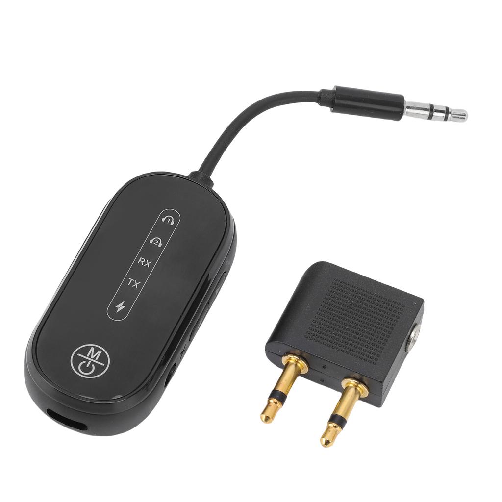   5.4 Transmitter Receiver Airplane   Adapter Support to 2 Hea hones 3.5mm   Wireless Adapter for TV   Airline Car Home Stereo
