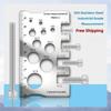 Space Saving Thread Checker Silver Gauge Ruler Durable Measurement Tool  Industry Use