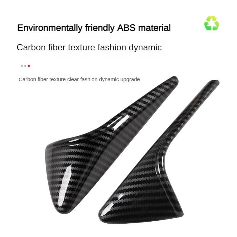 For Tesla Model Y LAUNCH 2025 Model 3 Highland 2024 Side Camera Cover Lens Protector Leaf Board Sticker ABS Carbon Fiber Juniper