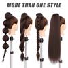 MISSQUEEN Synthetic Ponytail Extensions Wrap Around Elastic Hair Band Stretched Straight Ponytail With Rubber Band Braiding Hair For Women
