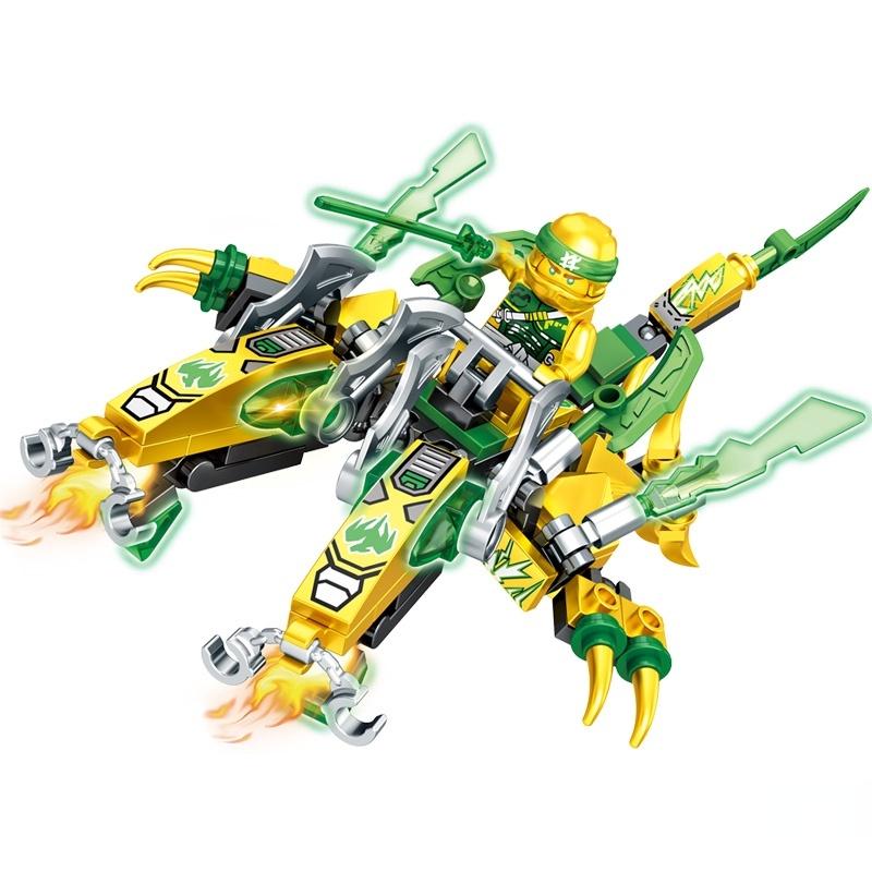 566 шт., ниндзя, золотой трехголовый дракон, 4 в 1, строительные блоки, игрушки для детей, кирпичи «сделай сам», головоломки, игрушки для мальчика