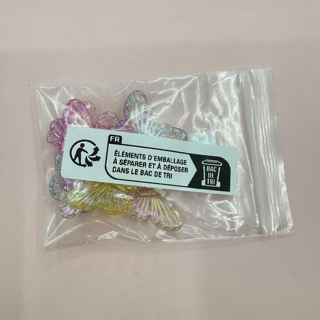 Бусины-бабочки для изготовления ожерелья, браслета 30 * 23 мм Модные ювелирные аксессуары DIY Материал ручной работы 10 шт. Лазерные красочные свободные бусины Аксессуары