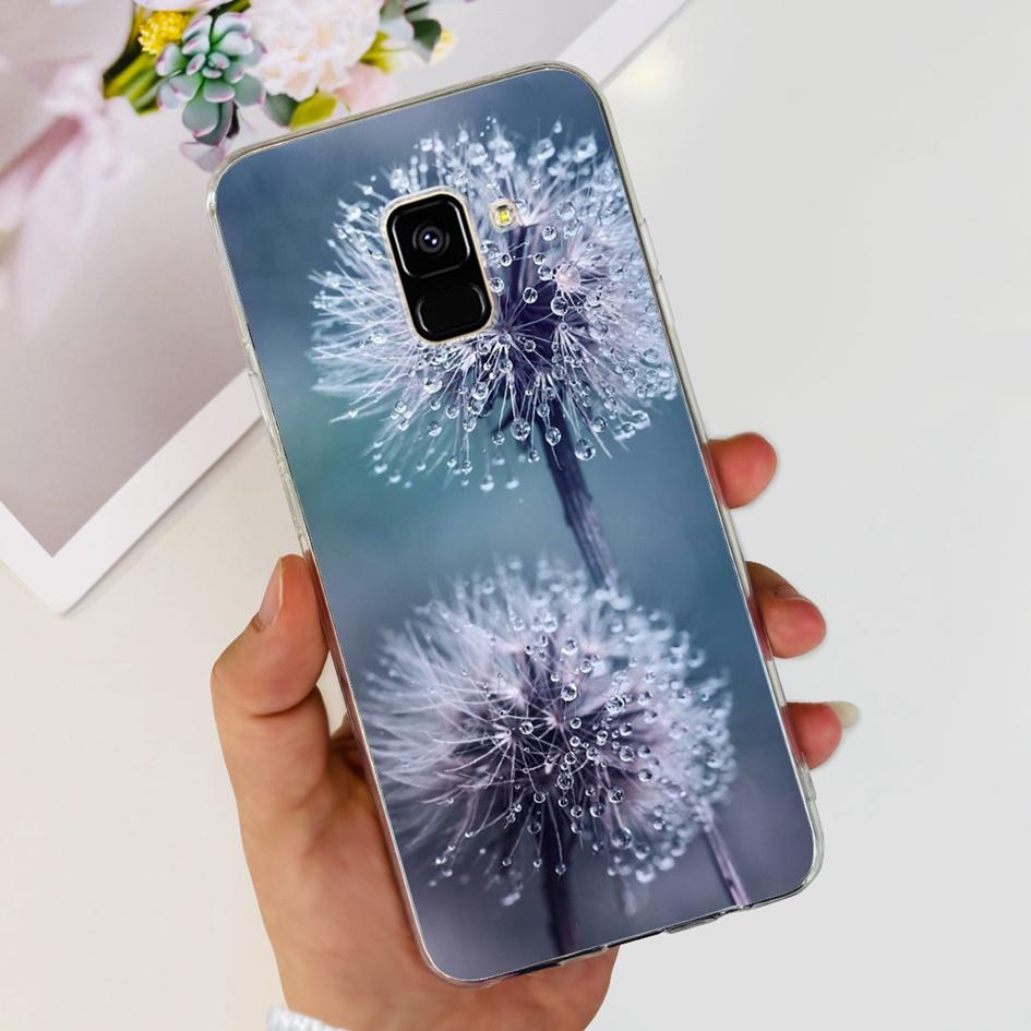 Чехол для Samsung Galaxy A8 2018 / A8 Plus 2018 A530F A730F Силиконовый чехол Популярный цветок одуванчика Мягкий TPU Чехол-защита для телефона