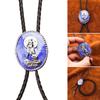 Мужской галстук-боло с эмалью в виде волка и ковбоя в стиле вестерн, плетеный из искусственной кожи, ювелирное изделие, цепочка для рубашки, американское ожерелье